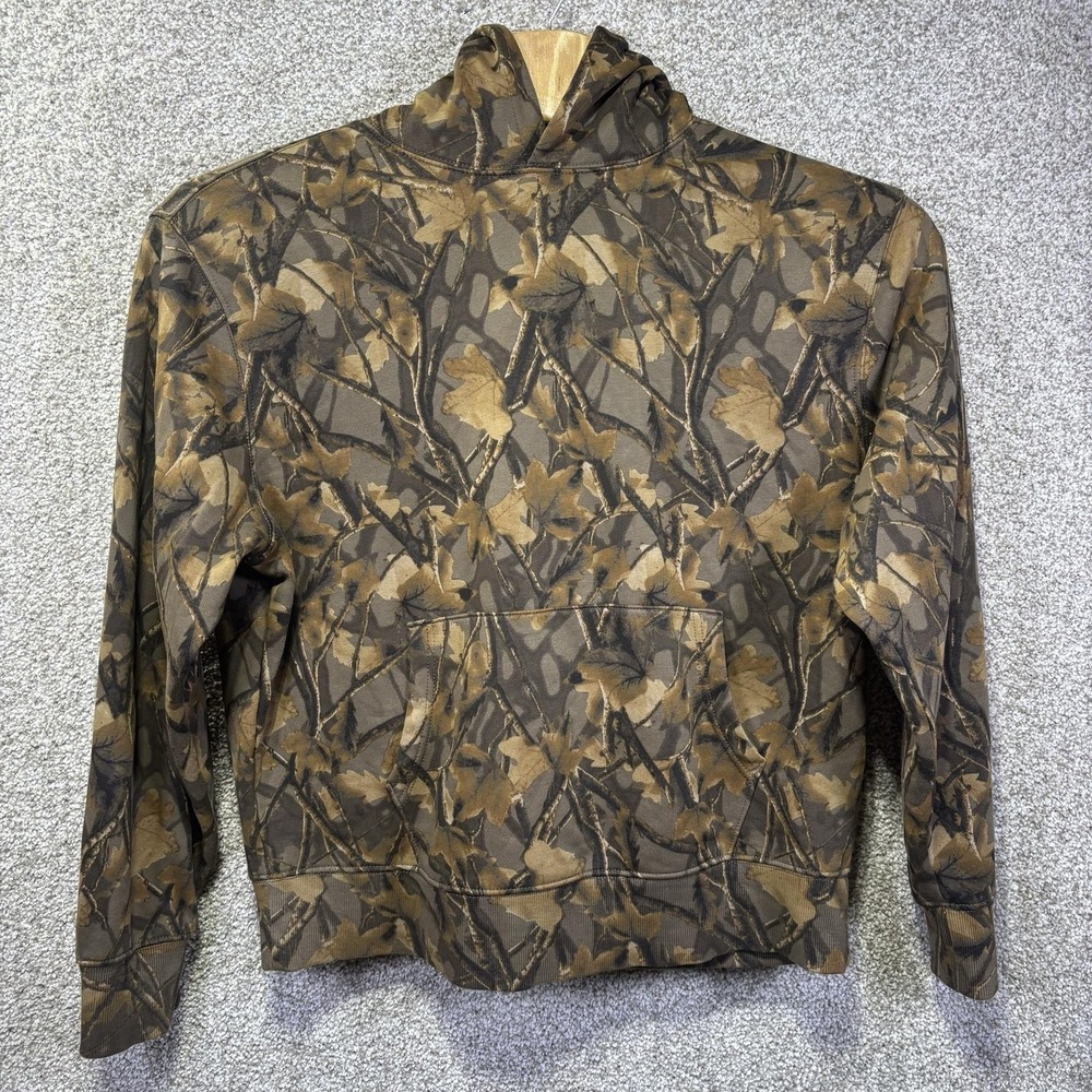 Old Navy Hoodie Mens Large Brown Camo Fleece Pullover Kangaroo Pocket Sweatshirt